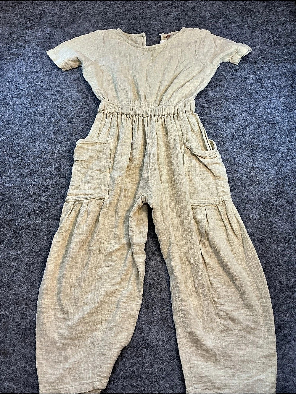 Free People Cream Linen Romper Size XS